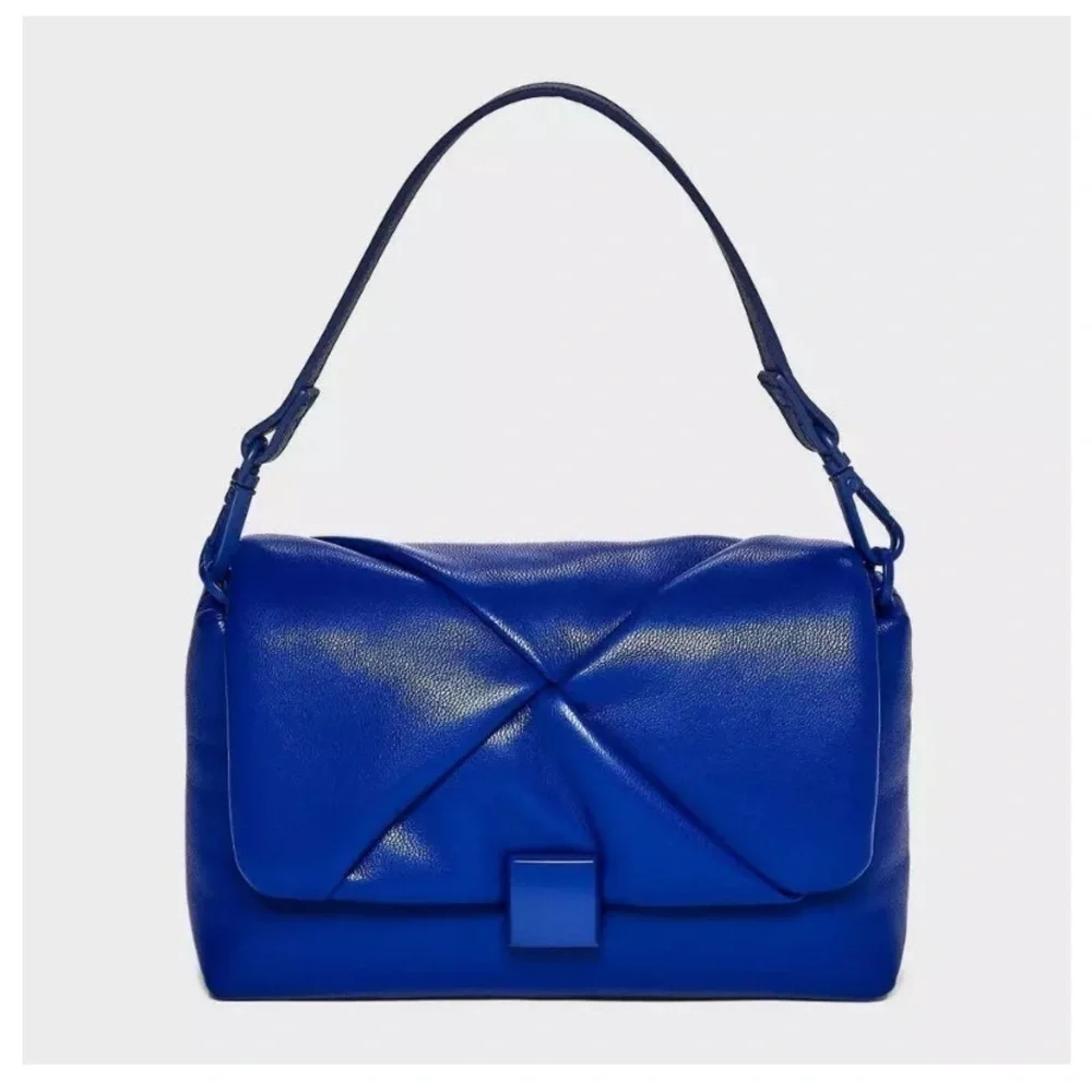 A New Day Mini Flap Satchel Handbag Blue new